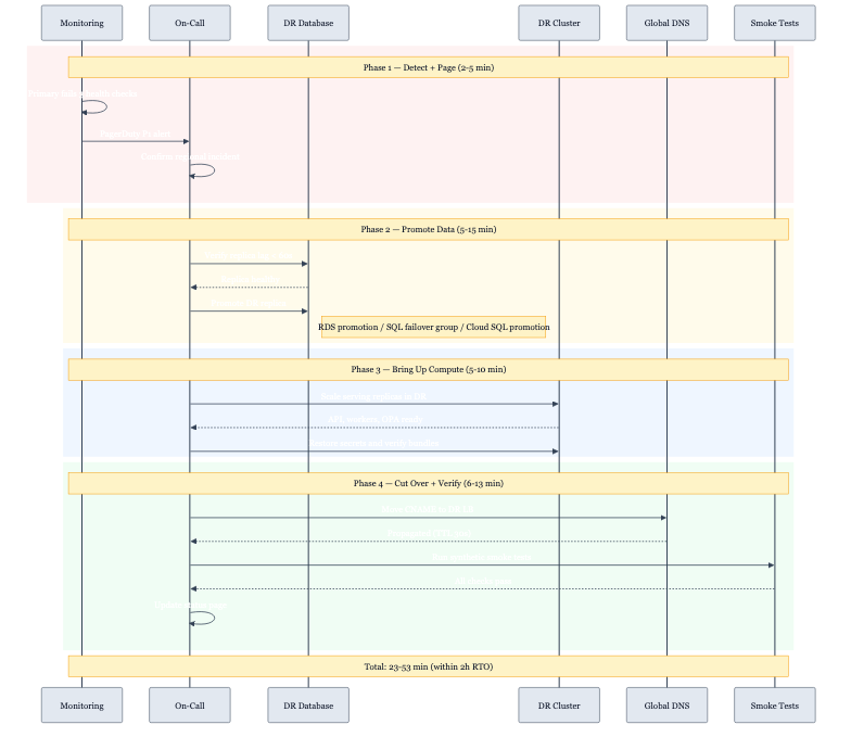 Cross-cloud failover sequence